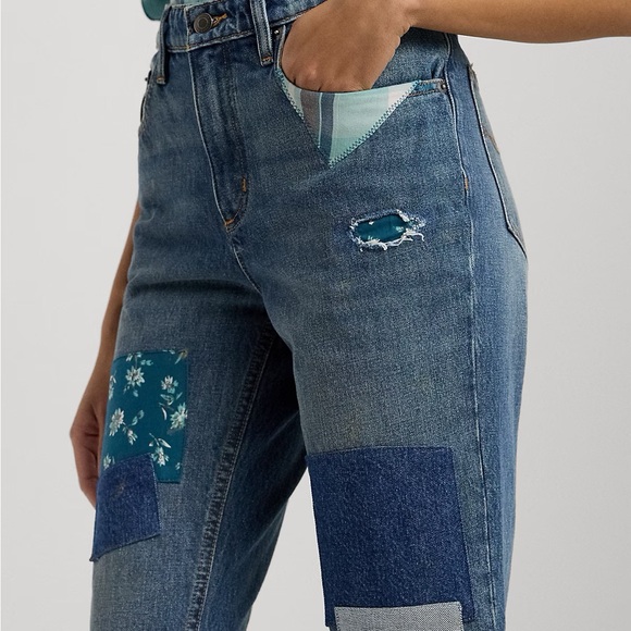 RALPH LAUREN (31/12) Patchwork Boyfried Taper authentic denim classic fit & feel - Picture 15 of 16